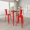Merrick Lane 3 Piece Outdoor Dining Set with Bar Height Table and Stools - 2 of 4