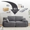 QingMoon Memory Foam Compressed Sofa, 2 Seater Extra Deep Sectional Couches, No Assembly Required, with Pillows for Living Room and Small Spaces - 4 of 4