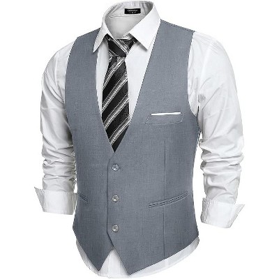 COOFANDY Men's Suit Vest Slim Fit Formal Dress Waistcoat