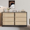 Modern Double Dresser Organizer with Large Storage, Wooden Chest of Drawers - 2 of 4
