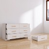 KTMBDW 6-Drawer Double Dresser, Dresser for Bedroom, Chest of Drawers with 6 Storage Drawers - 3 of 4