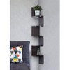 5 Tier Wood Corner Floating Shelf Wall Mount Unit in Color Espresso - HomeItUsa - 3 of 3