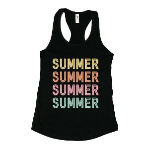 Simply Sage Market Women's Summer Stacked Colorful Graphic Racerback Tank - 1 of 3