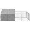 vidaXL Outdoor Dog Kennel Galvanized Steel Galvanized Steel, PE fabric - 4 of 4