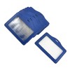 Unique Bargains 10 Pcs Horizontal Faux Leather Name Tag ID Badge Card Holders Blue - 3 of 4