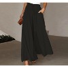 Clearlove Women's Summer Trousers Lightweight Casual Palazzo Wide Leg Trousers Leisure Trousers Elegant Solid Colour Trousers Wide Leg - 2 of 4