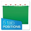 Pendaflex Reinforced Hanging Folders 1/5 Tab Letter Bright Green 25/Box 415215BGR - 4 of 4