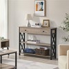 Yaheetech Vintage Wooden Console Table with 1 Drawer and 2 Open Shelves - image 2 of 4