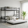 Twin bunk beds with trailer, metal bunk beds with ladder and full-length guardrail, space saving bunk beds - 3 of 4