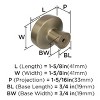 Amerock Blackrock Round Cabinet or Furniture Knob - 2 of 3