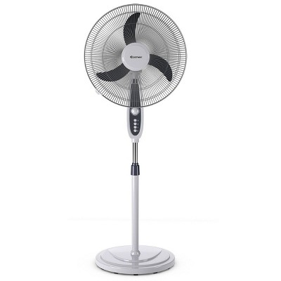 Costway 18''Pedestal Fan 3-Speed Oscillating Stand Floor Manual Control Timer Swing Head