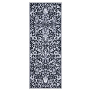 Coolmee Area Rug for Living Room, Washable Rug Low Pile Retro Accent Floral Rug Non-Slip Foldable Carpet for Bedroom, Dining Room - 1 of 4