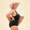 Women's Chic Mesh Inserts Plus Size One-Piece Swimsuit -Cupshe - 3 of 4