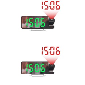 REGALWOVEN 2 Pcs Plastic Digital Corded Adjustable Accurate Electric Alarm Clock 7.5 x 2.8 x 1 inch - 1 of 4
