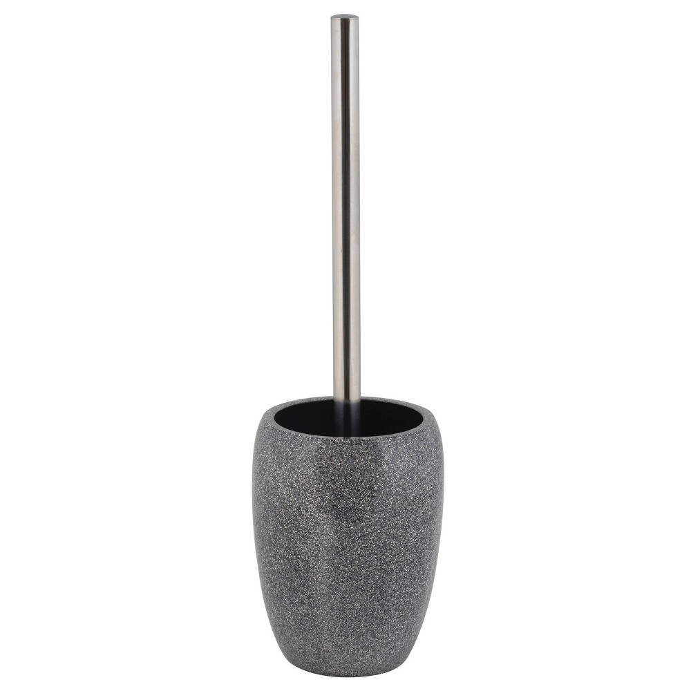 Photos - Toilet Brush Elle Decor Eclat Glitter Bowl Brush Holder Gray - Elle Décor 