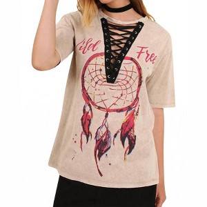 Women's Dream Catcher Graphic Top - umgee - 1 of 4