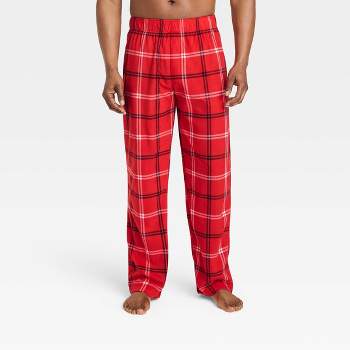 Men's Plaid Fleece Matching Family Pajama Pants - Wondershop™ Red