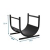 Karl Home | Elegant Black Wrought Iron U-Shaped Firewood Rack - 2 of 4