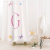Deny Designs April Lane Art Simple Bow Monogram Shower Curtain - 2 of 3
