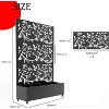 Metal Planter Box with Trellis, Galvanized Privacy Screen with Wheels, Planter Box with Drainage Hole for Plants, Standing Growing Bed - 2 of 4