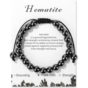 Natural Stone Crystal Beaded Bracelets Adjustable Handmade Gemstone Bracelet Healing Jewelry - 1 of 4