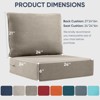 Gymojoy Outdoor Deep Seat Cushion Set 24 x 24 x 6 Inch - 1 Pair - 2 of 4