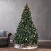 GDFStudio 7 Foot Cashmere Pine and Mixed Needles Pre Lit LED Artificial Christmas Tree with Snowy Branches and Pinecones - 2 of 4