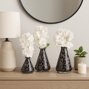 Artistic Glass Bottle Vase for Living Room Decor - Decorative Home Vase Accent for Bedroom, Office, and Tabletop Decor - 1 of 4