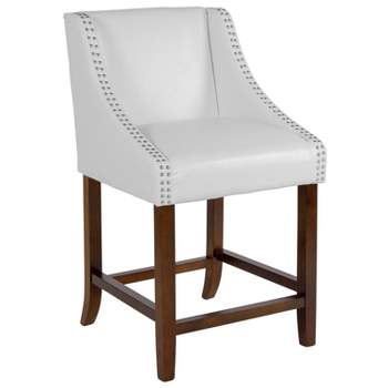 Flash Furniture Carmel Series 24" High Transitional Wood Counter Height Stool with Accent Nail Trim