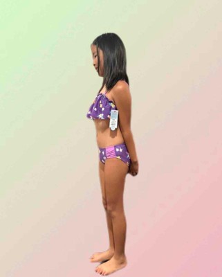 Girls' Simple Tropical Bikini Set - Cat & Jack™ Purple XS