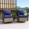EAGLE PEAK Coastal Vista Outdoor Swivel Wicker Rocker Chair, Patio Glider Rocking Chair - 2 of 4