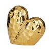 Olivia & May 11'' x 12'' Porcelain Heart Sculpture Gold: Luxury Glam Tabletop Decor, No Battery Required - 2 of 4