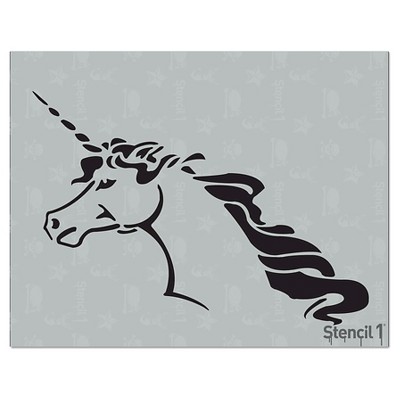 Stencil1 Unicorn - Stencil 8.5" x 11"