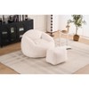 Lyngins Chenille Bean Bag Chairs for Kids and Adults,Comfy Lazy Chairs with Plush Foam and Footrest for Living Room - 3 of 4