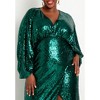 ELOQUII Women's Plus Size Dolman Sleeve Sequin Dress - 3 of 4