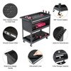 Karl Home 3-Tier Rolling Tool Cart in Black - 2 of 4