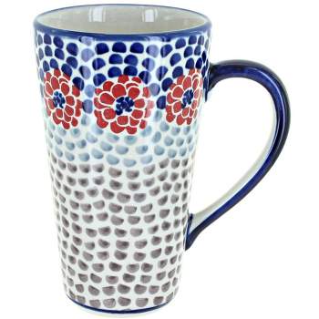 Blue Rose Polish Pottery K083 Manufaktura Large Coffee Mug