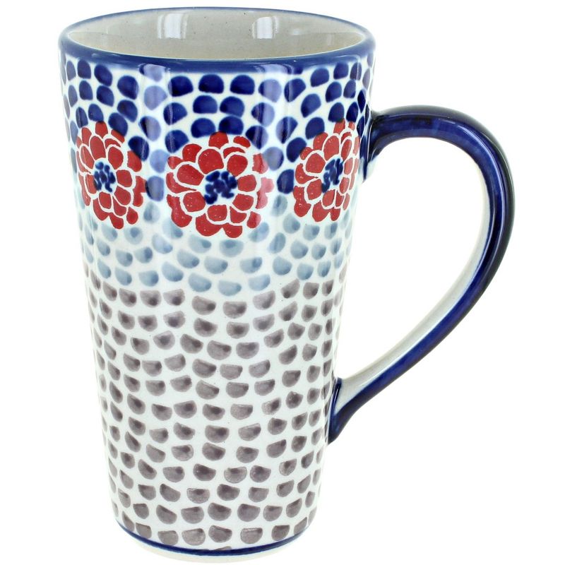 Blue Rose Polish Pottery K083 Manufaktura Large Coffee Mug, 1 of 2