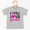 The Juniper Shop Live Love Gymnastics Toddler Short Sleeve Tee - 2 of 4