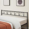 King Bed Frame with Headboard, 12.2" H Metal Platform Bed Frame with Heavy Duty Steel Slat Black King Size Bed Frame, No Box Spring Needed, Black - image 2 of 4