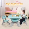 Infans Children Kids Activity Table & Chair Set Play Furniture W/Storage Outdoor/Indoor - 4 of 4
