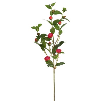 Artificial Tea Rose Spray (34'') Red - Vickerman