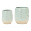 Porcelain Planter Set of 2 5 Inch Height for Indoor or Covered Outdoor Use By Melrose - 2 of 3