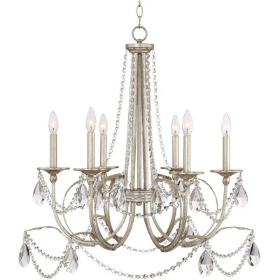 Regency Hill Strand Silver Leaf Chandelier 28