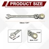 Unique Bargains Chrome Vanadium Steel SAE Box End 72 Teeth Ratchet Combination Wrenches 2 Pcs - 2 of 4