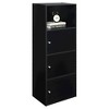 Breighton Home Xtra Storage 3 Door Cabinet with Shelf in Black - 2 of 4