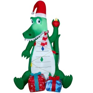 Holiday Living 5-FT Pre-Lit Christmas Alligator Holiday Inflatable - 1 of 3