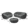 WJSHome Bubble Sofa Curved Couch Set, Breathable Mesh Fabric Modular Sectional Sofa (2 Seater, 3 Seater, Ottoman) - 3 of 4