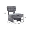 [Set of 2] Minimalist Accent Design Accent Chairs, Lounge Chairs with Polyester Upholstery, Cushioned Chairs with Wood Frame-Coolbibila - 4 of 4