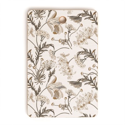 Iveta Abolina Poesie French Garden Cream Cutting Board - Rectangle